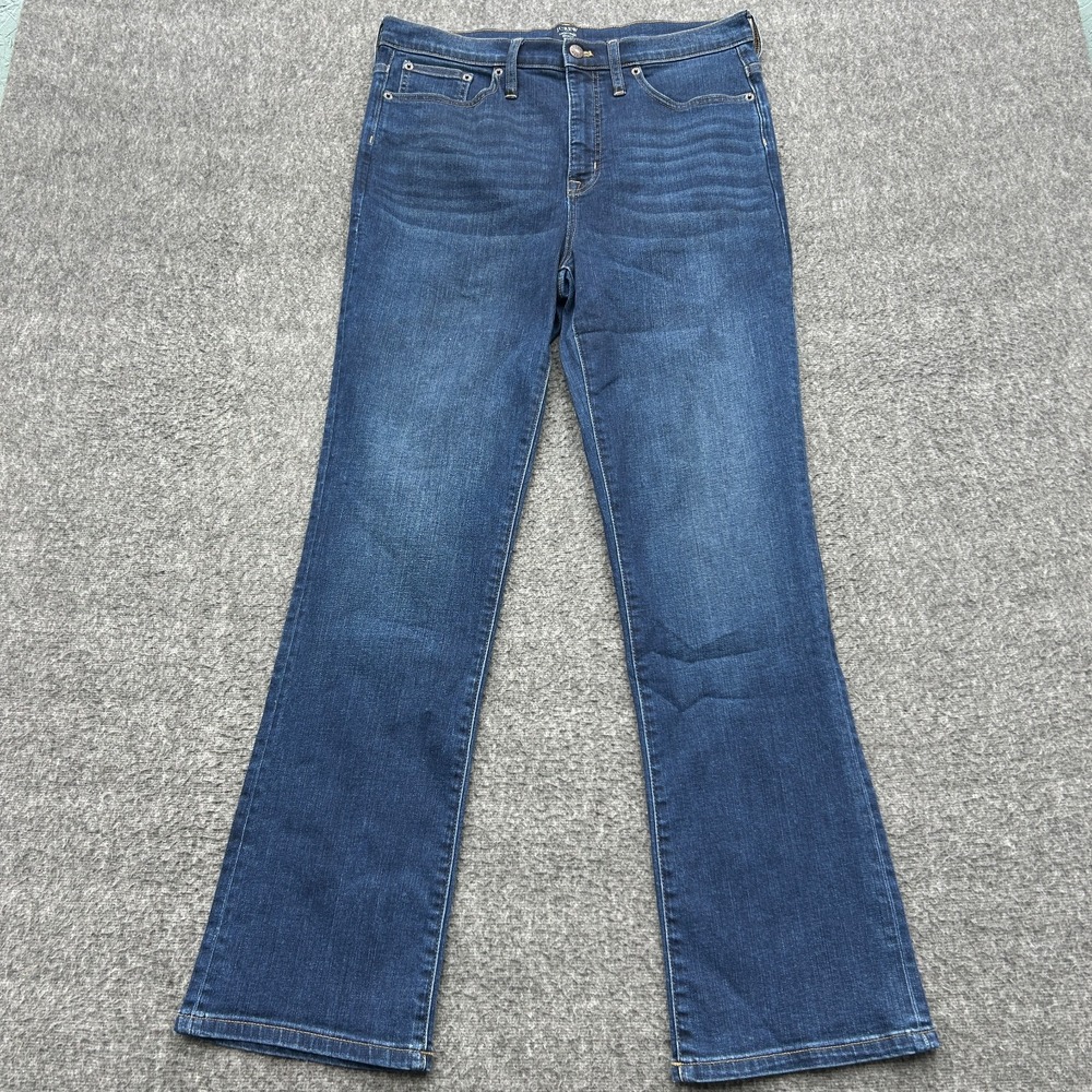 J Crew Jeans Womens Bootcut Denim Size 31 High Rise Dark Wash